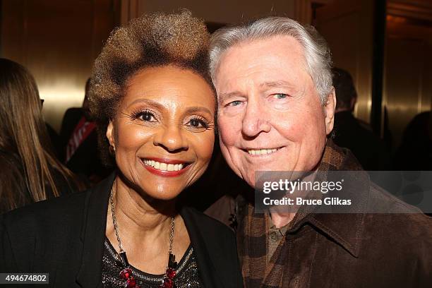 Leslie Uggams and husband Graham pose at The Opening Night Arrivals for "Sylvia" on Broadway at The Cort Theatre on October 27, 2015 in New York City.