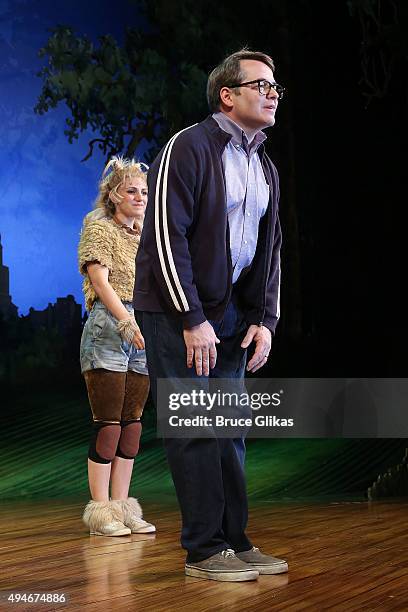 Matthew Broderick takes his Opening Night Curtain Call for "Sylvia" on Broadway at The Cort Theatre on October 27, 2015 in New York City.