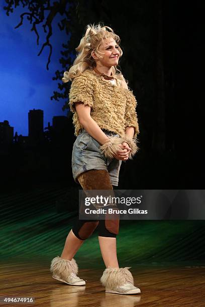 Annaleigh Ashford takes her Opening Night Curtain Call for "Sylvia" on Broadway at The Cort Theatre on October 27, 2015 in New York City.