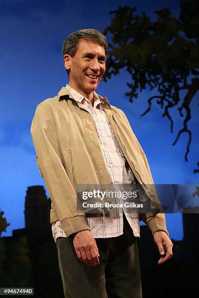 Robert Sella takes his Opening Night Curtain Call for "Sylvia" on Broadway at The Cort Theatre on October 27, 2015 in New York City.