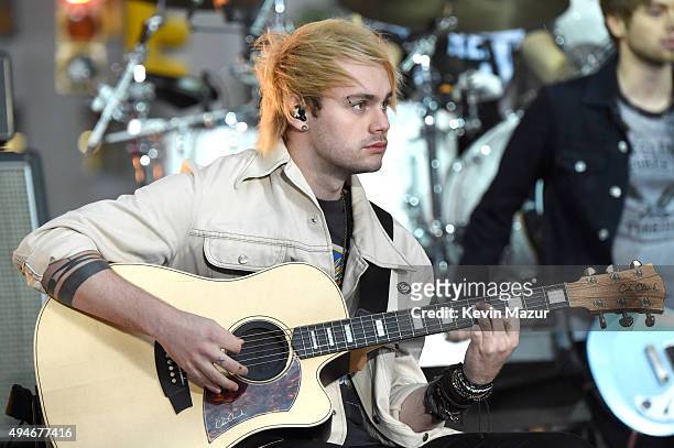 Michael Clifford of 5 Seconds of Summer performs on the Citi Concert Series on TODAY at Rockefeller Plaza on October 28, 2015 in New York City.