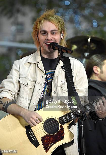 Michael Clifford of 5 Seconds of Summer performs on the Citi Concert Series on TODAY at Rockefeller Plaza on October 28, 2015 in New York City.