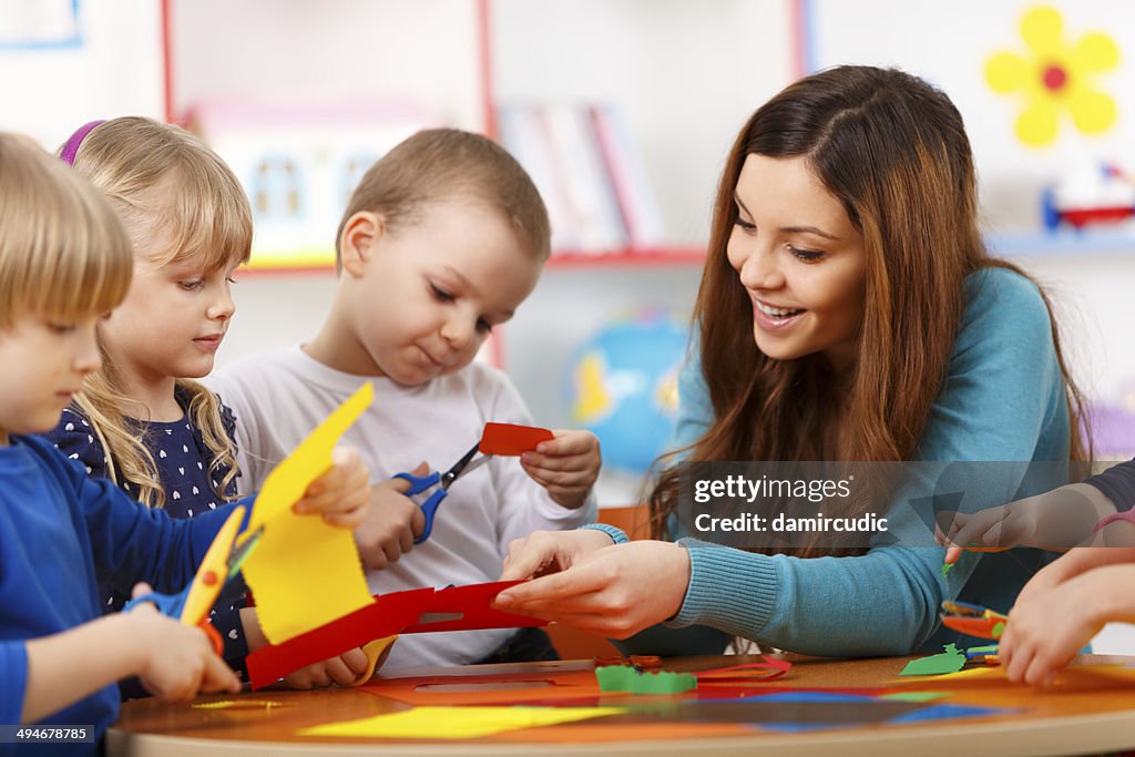 Small Children Learning Learning In Preschool High-Res Stock Photo - Getty Images