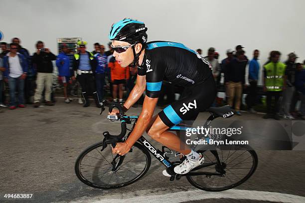 Philip Deignan of Ireland and Team SKY in action during the nineteenth stage of the 2014 Giro d'Italia, a 27km Individual Time Trial stage between...