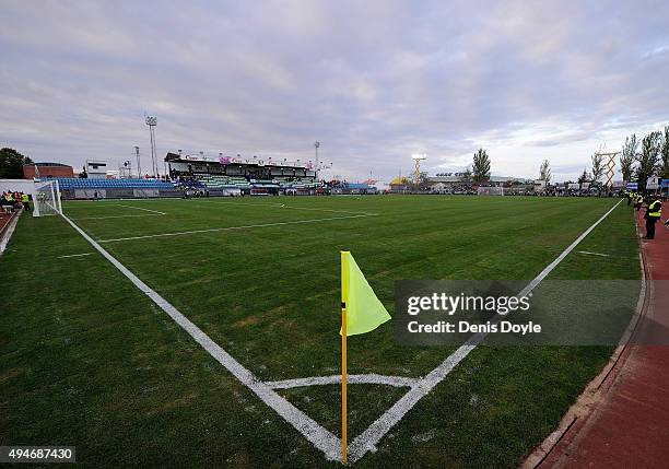 General view of estadio Romero Cuerda ahead of the Copa del Rey Last of 16 First Leg match between C.F. Villanovense and F.C. Barcelona at estadio...