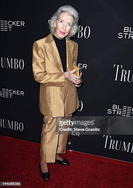 Marsha Hunt arrives at the Premiere Of Bleecker Street Media's "Trumbo" at Samuel Goldwyn Theater on October 27, 2015 in Beverly Hills, California.