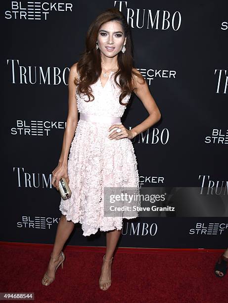 Blanca Blanco arrives at the Premiere Of Bleecker Street Media's "Trumbo" at Samuel Goldwyn Theater on October 27, 2015 in Beverly Hills, California.