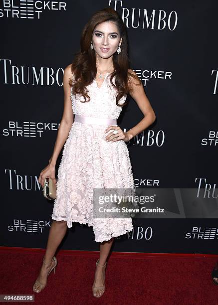 Blanca Blanco arrives at the Premiere Of Bleecker Street Media's "Trumbo" at Samuel Goldwyn Theater on October 27, 2015 in Beverly Hills, California.