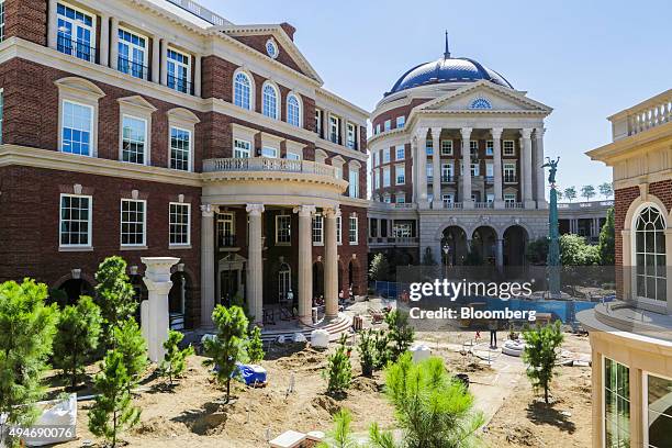 The Old Parkland estate owned by Harlan Crow, chairman and chief executive officer of Crow Holdings LLC, not pictured, stands in Dallas, Texas, U.S.,...