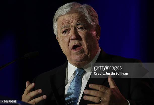 Former Mississippi Gov. Haley Barbour speaks during day two of the 2014 Republican Leadership Conference on May 30, 2014 in New Orleans, Louisiana....