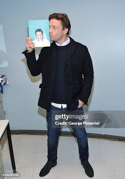 Jamie Oliver attends the Indigo exclusive: private screening of his new Food Network Canada show, Jamie's Super Food and brand new cookbook Everyday...