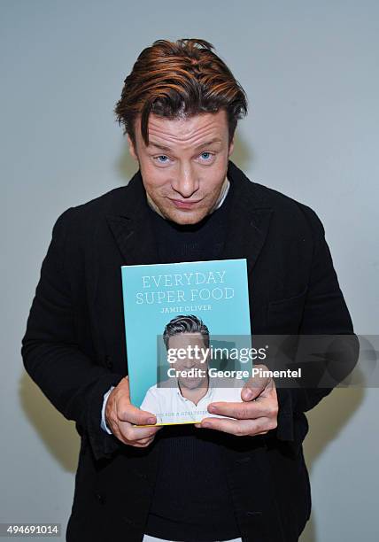 Jamie Oliver attends the Indigo exclusive: private screening of his new Food Network Canada show, Jamie's Super Food and brand new cookbook Everyday...