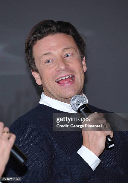 Jamie Oliver attends the Indigo exclusive: private screening of his new Food Network Canada show, Jamie's Super Food and brand new cookbook Everyday...