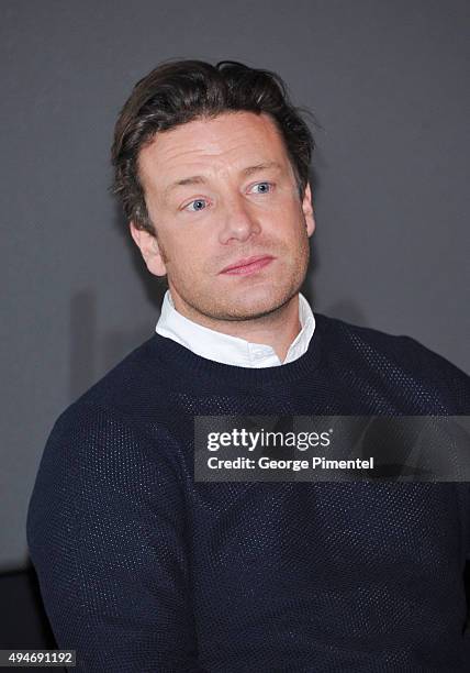 Jamie Oliver attends the Indigo exclusive: private screening of his new Food Network Canada show, Jamie's Super Food and brand new cookbook Everyday...