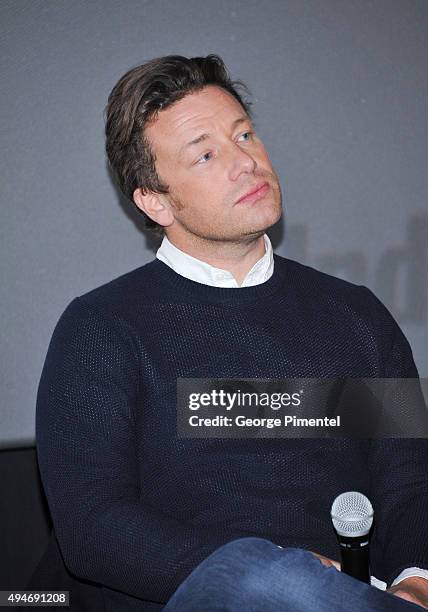 Jamie Oliver attends the Indigo exclusive: private screening of his new Food Network Canada show, Jamie's Super Food and brand new cookbook Everyday...