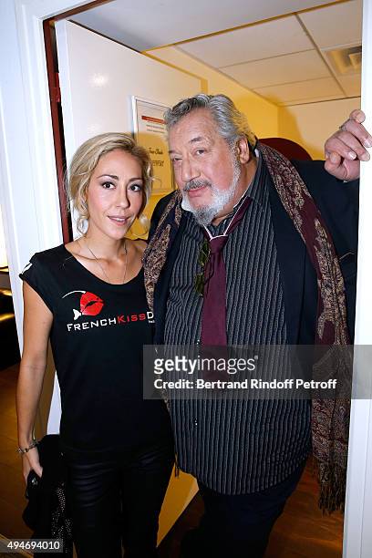 Actors Julia Duchaussoy and Jean-Claude Dreyfus present the Theater Play 'Le chant des oliviers', performed at Theatre du Splendid, during the...