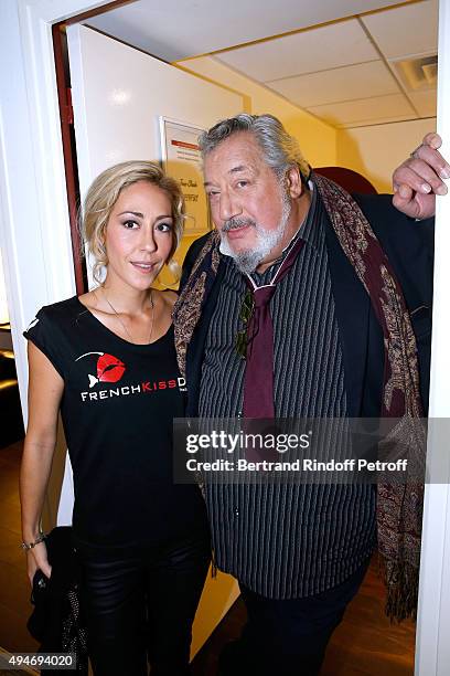 Actors Julia Duchaussoy and Jean-Claude Dreyfus present the Theater Play 'Le chant des oliviers', performed at Theatre du Splendid, during the...