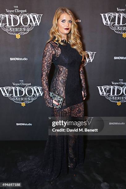 Lady Kitty Spencer attends the Veuve Clicquot Widow Series "A Beautiful Darkness" curated by Nick Knight and SHOWstudio on October 28, 2015 in...