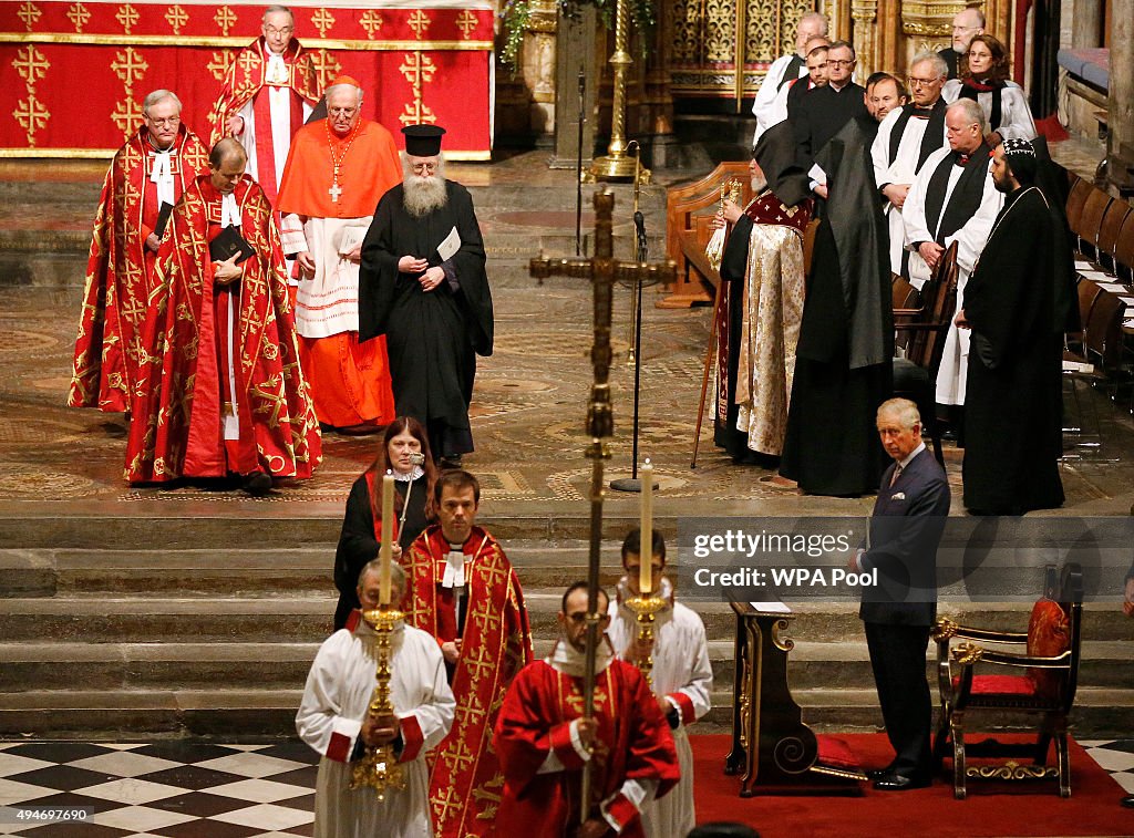 The Prince Of Wales Attends A Service To Celebrate The Lives Of Newly-Sainted Armenians
