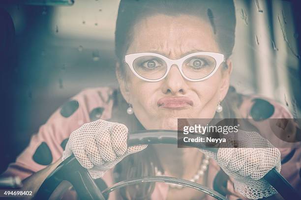 road trip - woman 1950 stock pictures, royalty-free photos & images