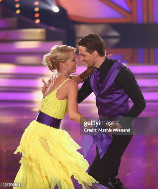 Alexander Klaws and Isabel Edvardsson attend the Let's Dance Finals at MMC Studios on May 30, 2014 in Cologne, Germany.