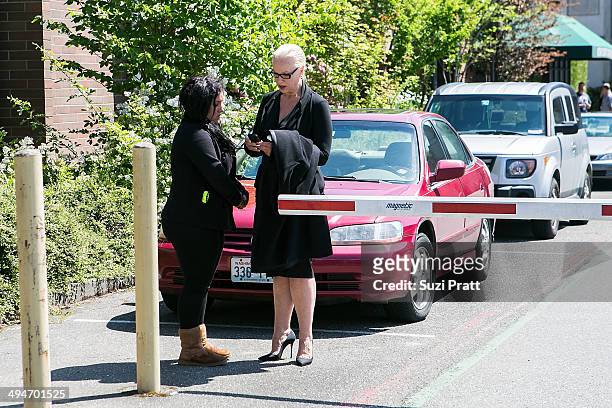 Liberty Jean Kasem and Jean Kasem, the wife of ailing DJ Casey Kasem, arrive to a court hearing at Kitsap County Courthouse on May 30, 2014 in Port...
