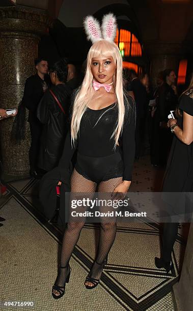 Leah Weller attends the Veuve Clicquot Widow Series "A Beautiful Darkness" curated by Nick Knight and SHOWstudio on October 28, 2015 in London,...