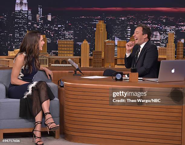 Sandra Bullock Visits "The Tonight Show Starring Jimmy Fallon" at Rockefeller Center on October 28, 2015 in New York City.