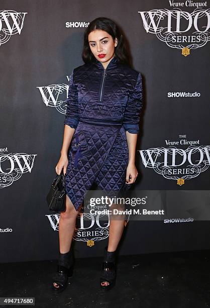 Charli XCX attends the Veuve Clicquot Widow Series "A Beautiful Darkness" curated by Nick Knight and SHOWstudio on October 28, 2015 in London,...