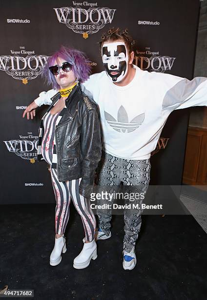 Jaime Winstone and James Suckling attend the Veuve Clicquot Widow Series "A Beautiful Darkness" curated by Nick Knight and SHOWstudio on October 28,...