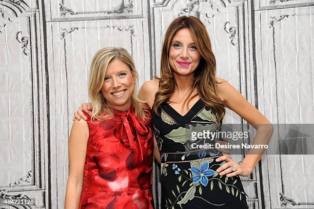 Sophie LaMontagne and Katherine Kallinis attend AOL BUILD Presents: Georgetown Cupcakes at AOL Studios In New York on October 28, 2015 in New York...