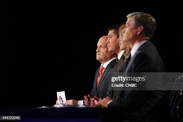 The Republican Presidential Debate: Your Money, Your Vote -- Pictured: Jim Cramer, Carlos Quintanilla, Becky Quick, and John Harwood moderate CNBC's...