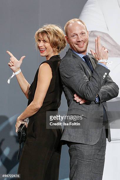 Katrin von Buehlow and Johann von Buelow attend the 'Spectre' German Premiere on October 28, 2015 in Berlin, Germany.
