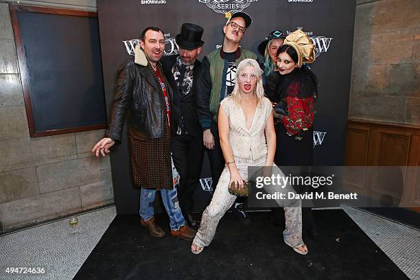 James Long, guest, Harriet Verney, Fred Butler and Princess Julia attend the Veuve Clicquot Widow Series "A Beautiful Darkness" curated by Nick...