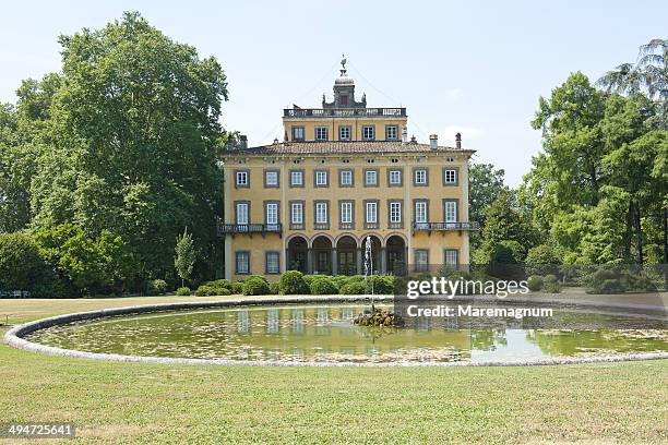 segromigno, villa mansi garden - tuscany villa stock-fotos und bilder