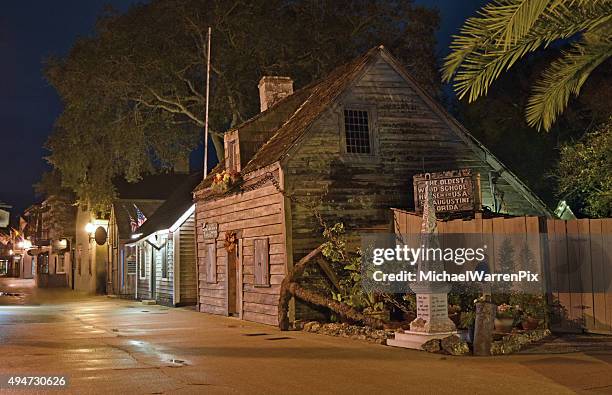 old schoolhouse in st. augustine, florida - st augustine florida stock pictures, royalty-free photos & images