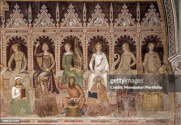 Triumph of Catholic Doctrine , by Andrea di Bonaiuto, 1365-1367, 14th Century, fresco. Italy, Tuscany, Florence, Church of Santa Maria Novella,...