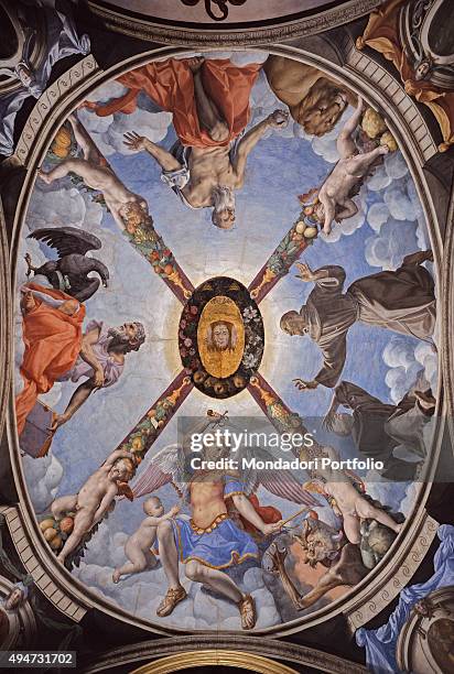Decoration Vault of the Chapel of Eleonora , by Bronzino, 1540-1545, 16th Century, fresco, 490 x 385 cm Italy, Tuscany, Florence, Palazzo Vecchio,...