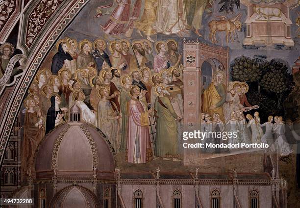 The Church Militant and Triumphant , by Andrea di Bonaiuto, 1365-1367, 14th Century, fresco Italy, Tuscany, Florence, Church of Santa Maria Novella,...