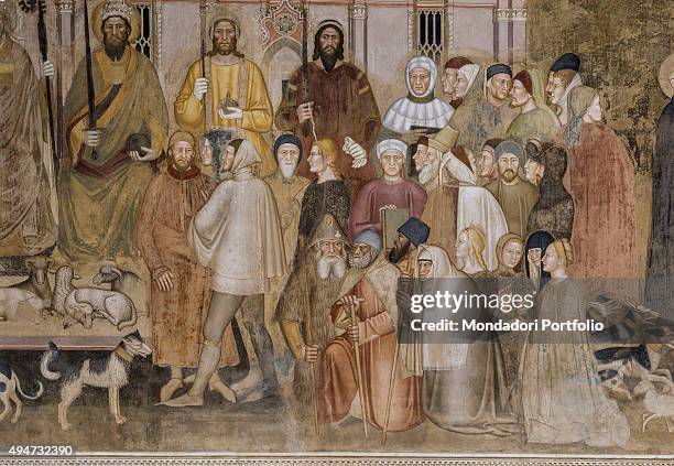 The Church Militant and Triumphant , by Andrea di Bonaiuto, 1365-1367, 14th Century, fresco Italy, Tuscany, Florence, Church of Santa Maria Novella,...