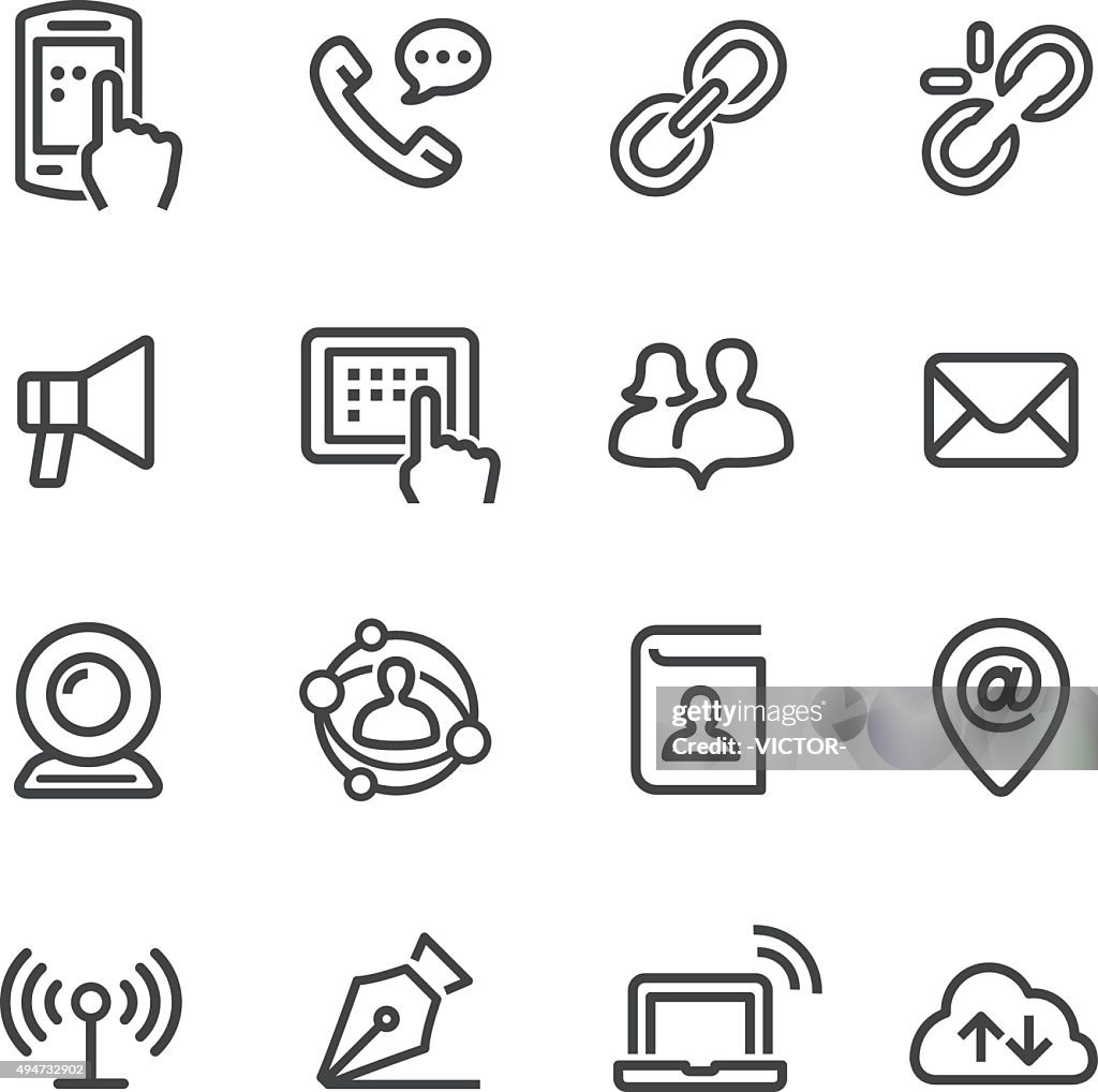 Communication Icons Set - Line Series