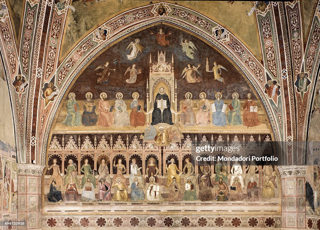 Triumph of Catholic Doctrine (Trionfo della dottrina cattolica), by Andrea di Bonaiuto, 1365-1367, 14th Century, fresco.