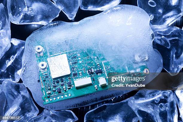 frozen circuit board - the ice 2014 stock pictures, royalty-free photos & images