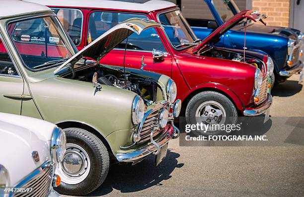 mini classics - classic car engine stock pictures, royalty-free photos & images