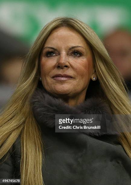 Ulla Sandrock, wife of Liverpool manager Jurgen Klopp, looks on during the Capital One Cup Fourth Round match between Liverpool and AFC Bournemouth...