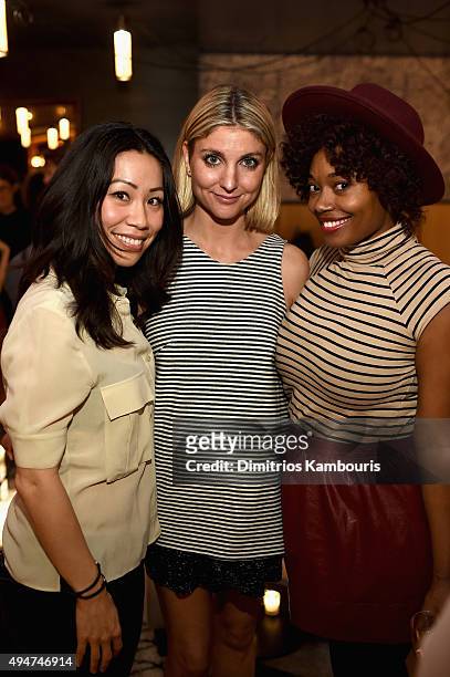 Actors Vera Miao, Anna Martemucci, and Numa Perrier attend Through Her Lens: The Tribeca Chanel Women's Filmmaker closing night at The Smyth Hotel on...