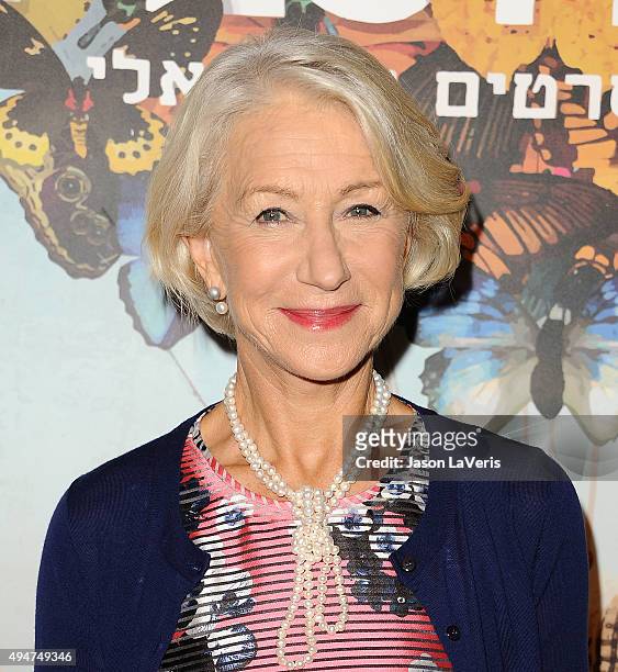 Actress Helen Mirren attends the 29th Israel Film Festival opening night gala at Saban Theatre on October 28, 2015 in Beverly Hills, California.