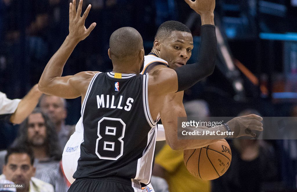 San Antonio Spurs v Oklahoma City Thunder