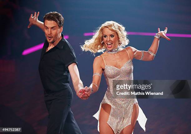 Alexander Klaws and Isabel Edvardsson attend the Let's Dance Finals at MMC Studios on May 30, 2014 in Cologne, Germany.