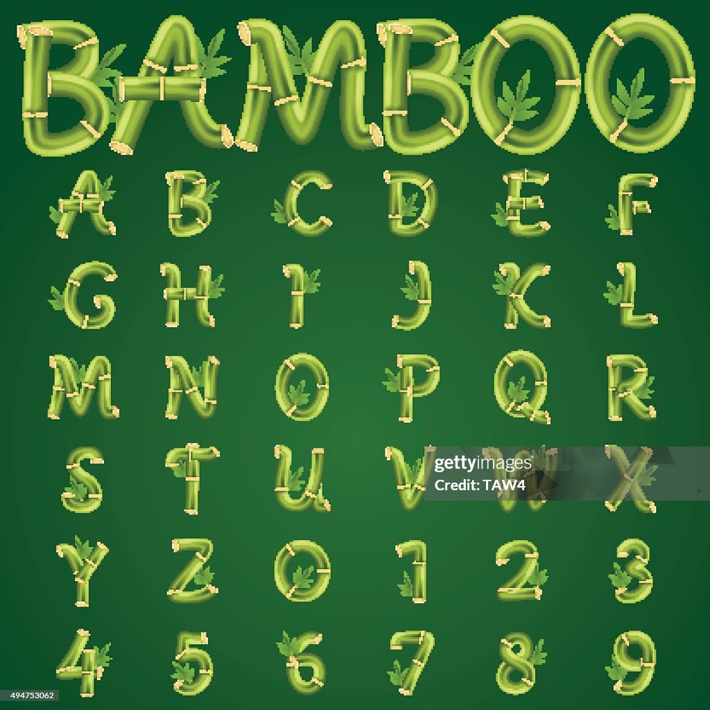 Bamboo Alphabet High-Res Vector Graphic - Getty Images
